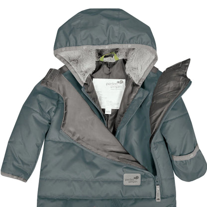 Perlimpinpin - CAR SEAT SAFE - One Piece Baby Snowsuit - Stark