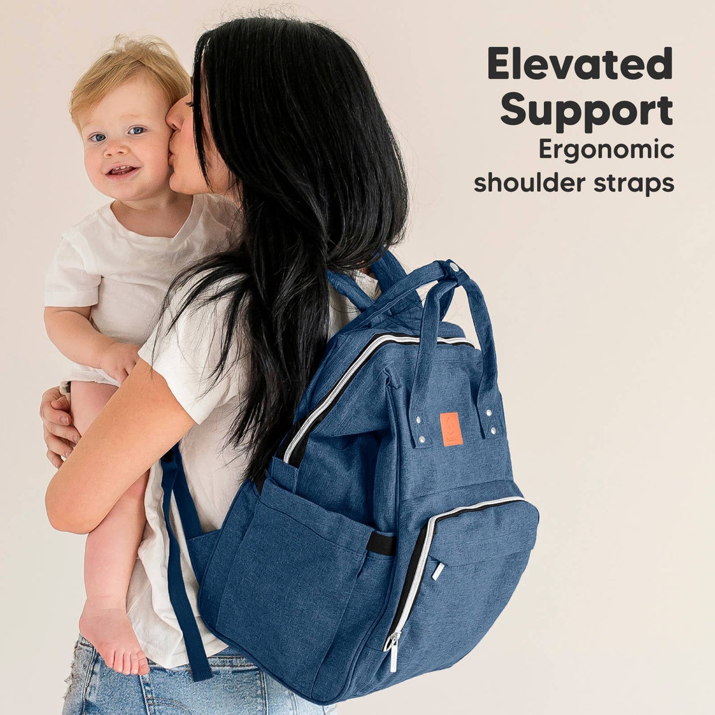 Original Diaper Bag Backpack, Baby Bags with Changing Pad: Navy Blue
