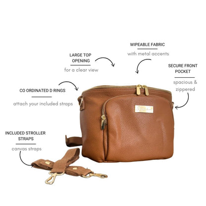 Bellaboo Boutique - Bellaboo Sling Crossbody Stroller Bag Tan