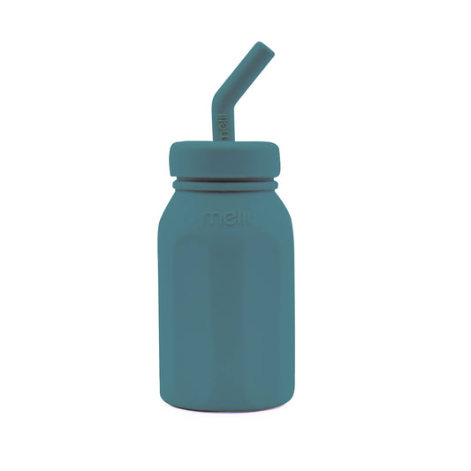 melii - Luxe Silicone Water Bottle: Blue