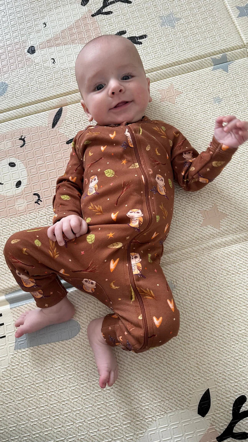 Owl Be Cozy Print Romper – 100% Organic Cotton Baby Romper