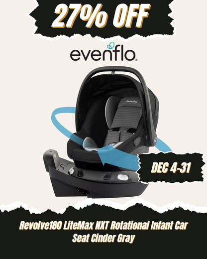 Evenflo - Revolve180 LiteMax NXT Rotational Infant Car Seat (Cinder Gray)