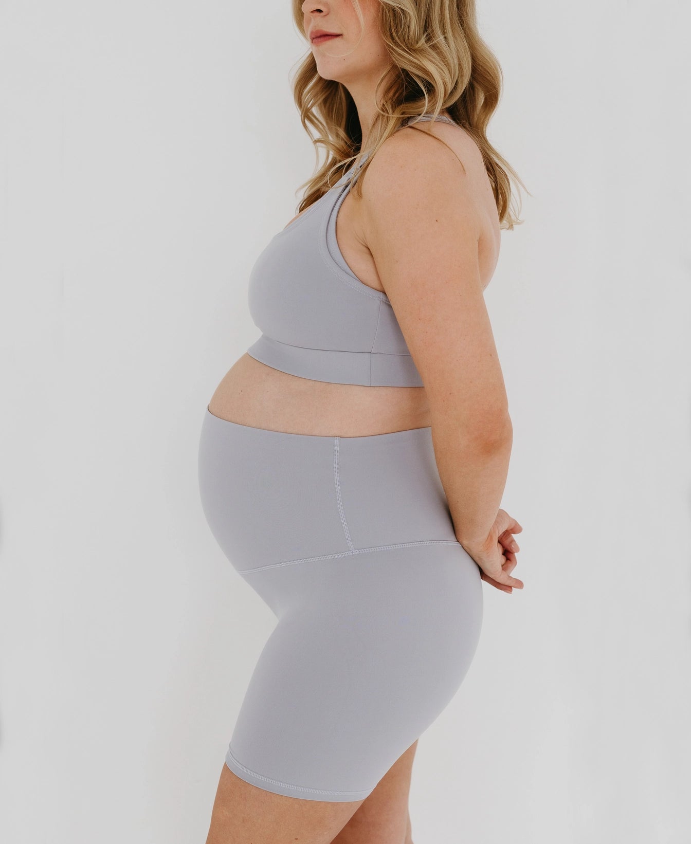 AXK Maternity - Biker Shorts - Light Grey