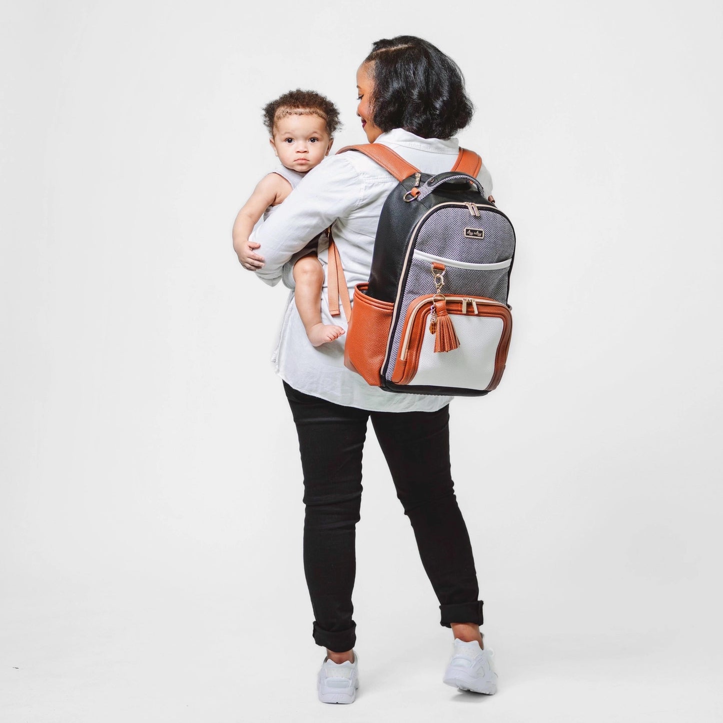 Itzy Ritzy - Coffee + Cream Boss Plus Backpack Diaper Bag