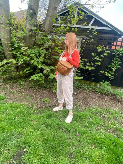 Bellaboo Boutique - Bellaboo Sling Crossbody Stroller Bag Tan