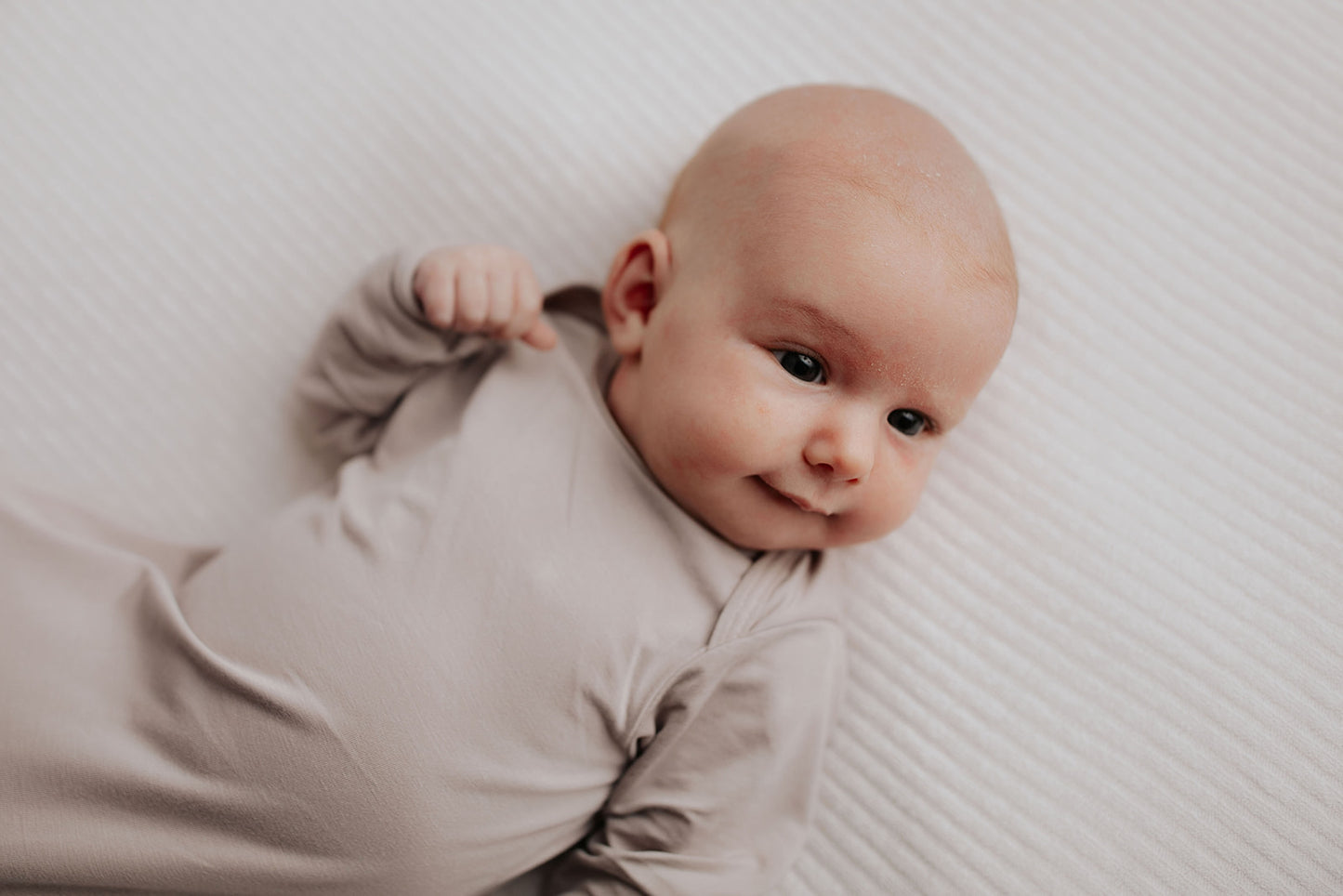 Three Little Tots - Knotted Newborn Gown - Harbour Mist