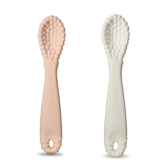 RaZberry Silicone Training Spoon - 2 pack - Pink & White