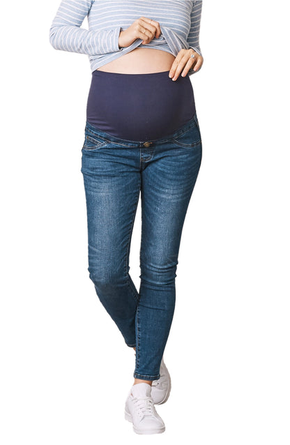 Angel Maternity - Over the Bump Skinny Jeans - Denim Blue