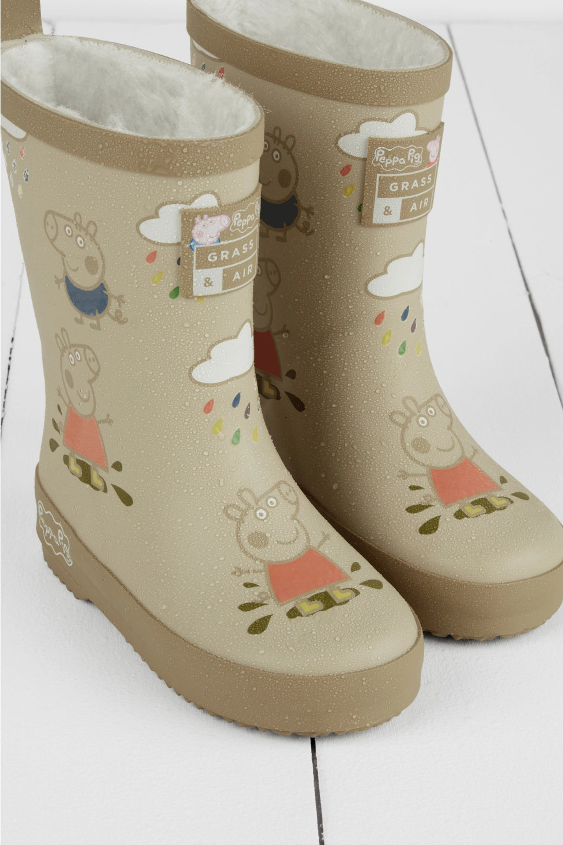 Grass & Air - Colour Changing Rain Boots (Wellies) - Peppa Pig Stone