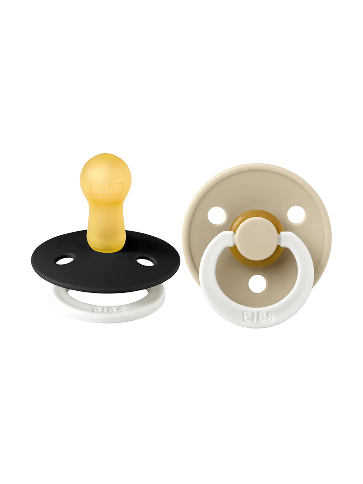BIBS - Colour GLOW 2 Pack - Black Glow / Vanilla Glow