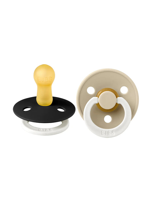 BIBS - Colour GLOW 2 Pack - Black Glow / Vanilla Glow