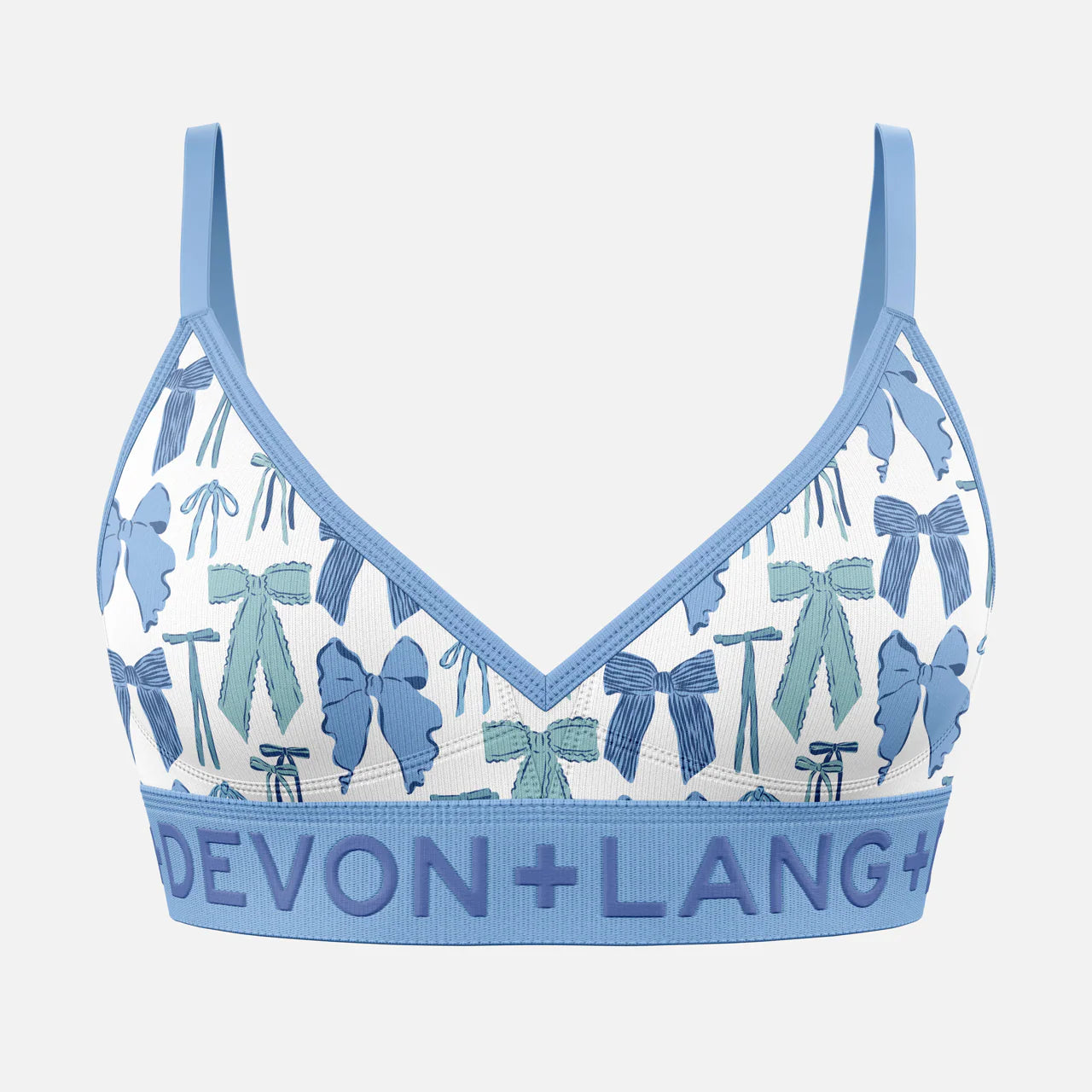 Devon Lang - Bria Bralette - Blue Bows