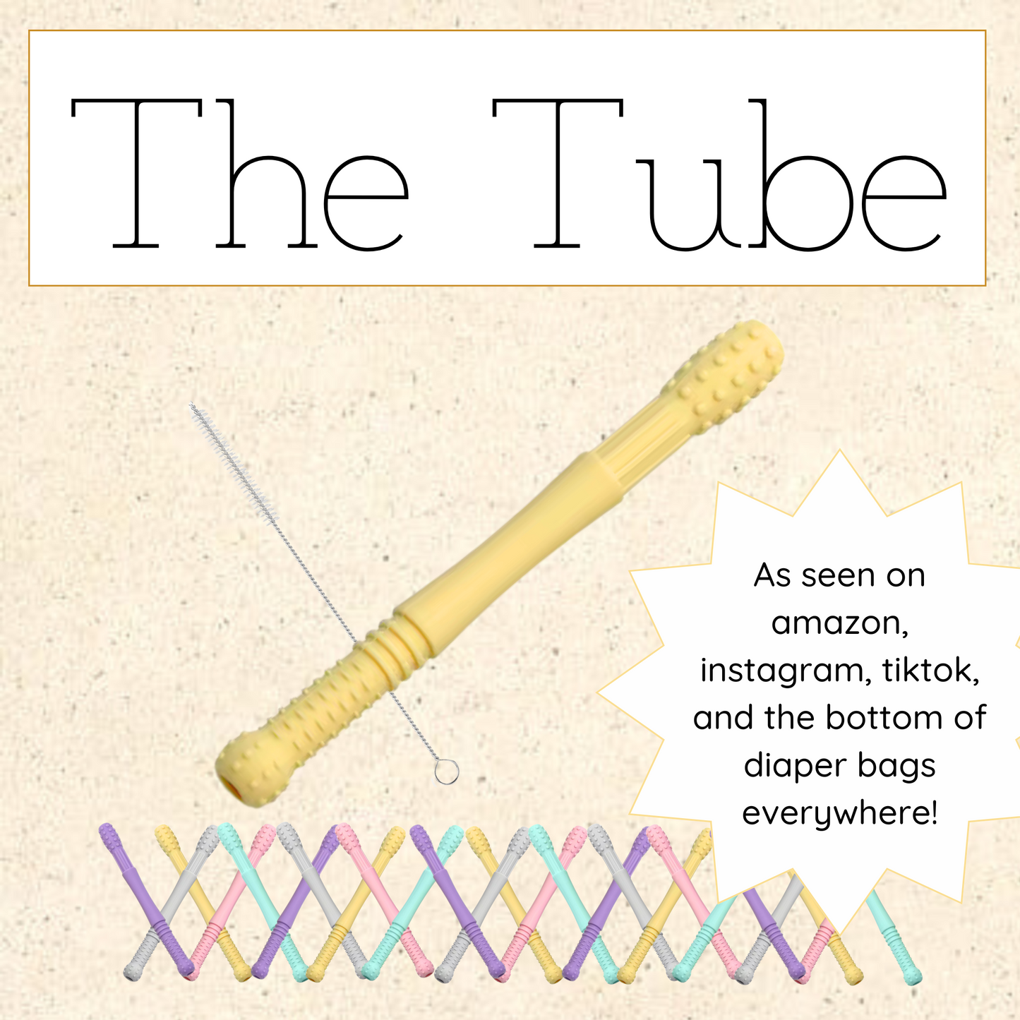 Little Locals Straw Teether "THE TUBE"