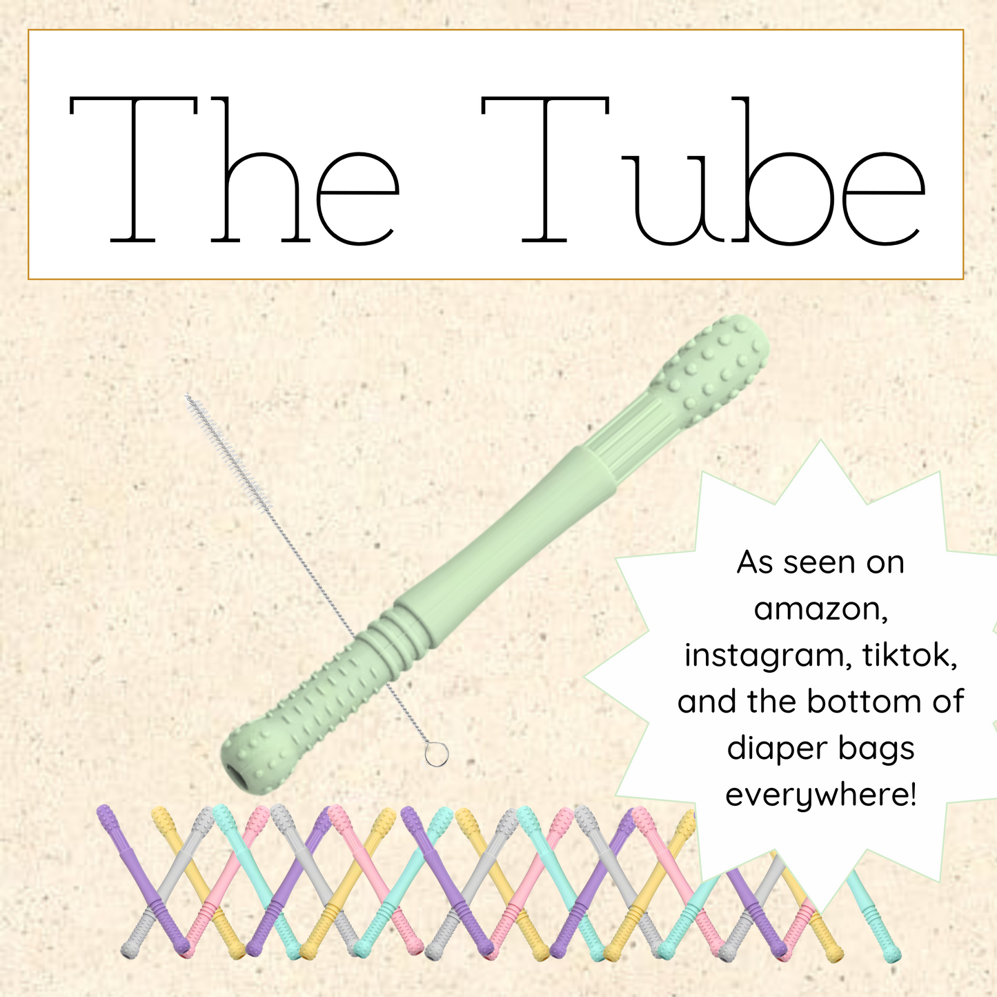 Little Locals Straw Teether "THE TUBE"