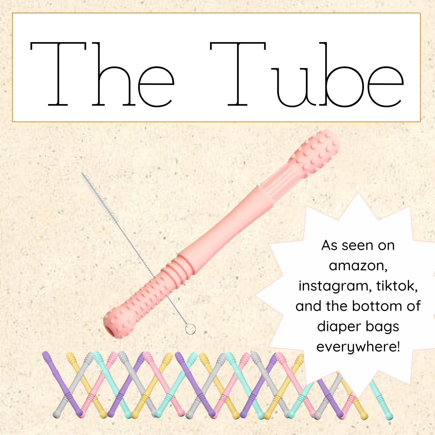 Little Locals Straw Teether "THE TUBE"