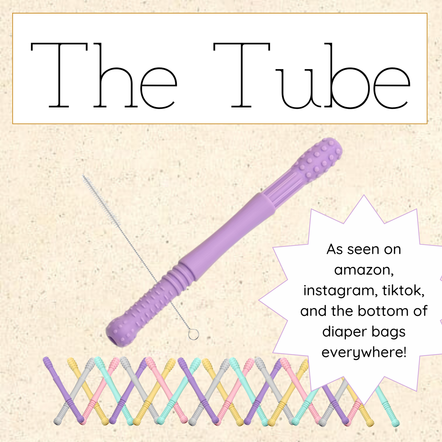 Little Locals Straw Teether "THE TUBE"