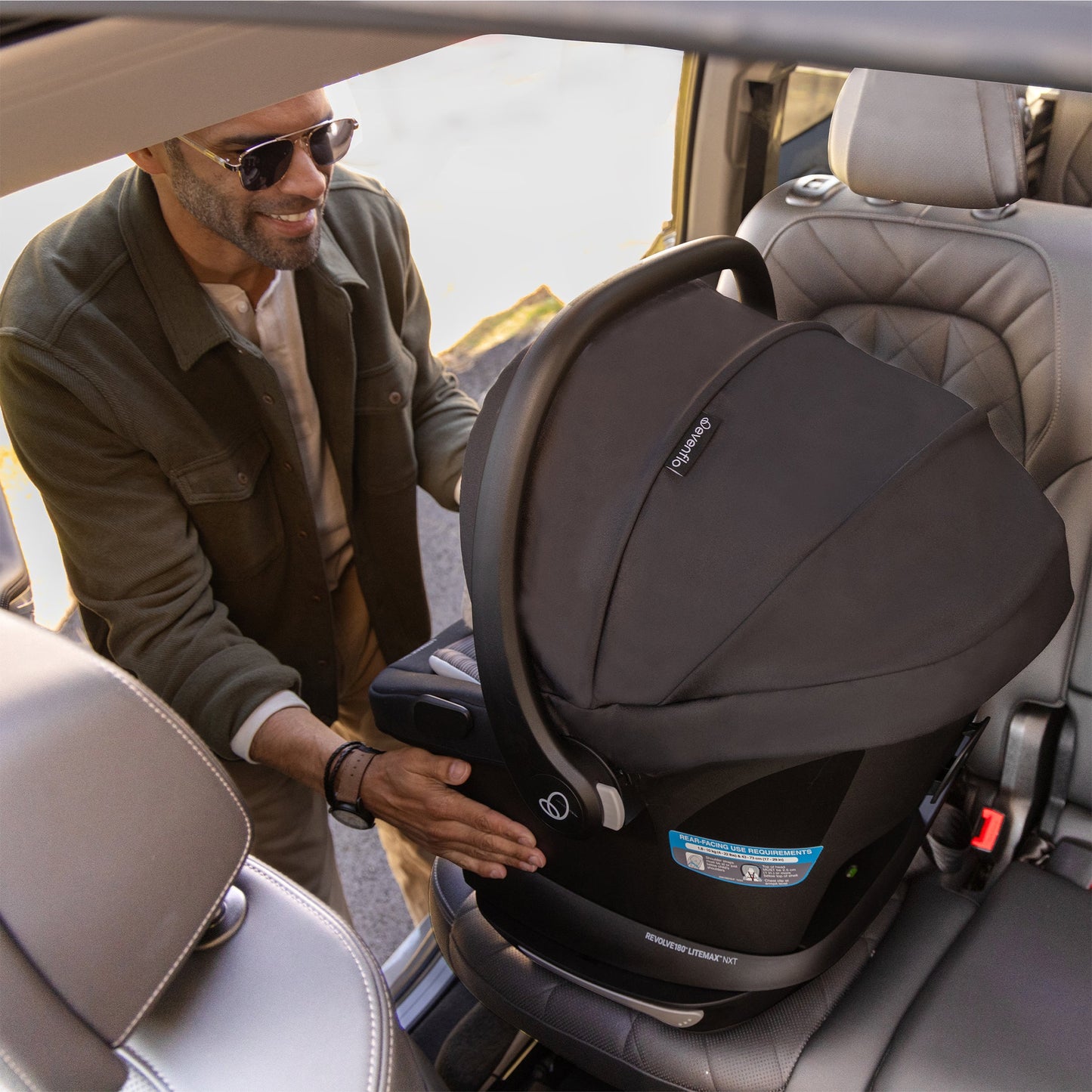 Evenflo - Revolve180 LiteMax NXT Rotational Infant Car Seat (Cinder Gray)