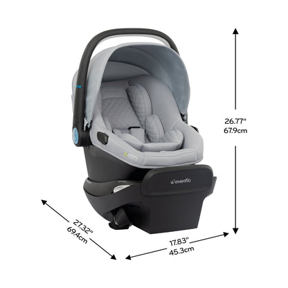 Evenflo - Evenflo Revolve180 LiteMax NXT Rotational Infant Car Seat with SensorySoothe (Quartz)