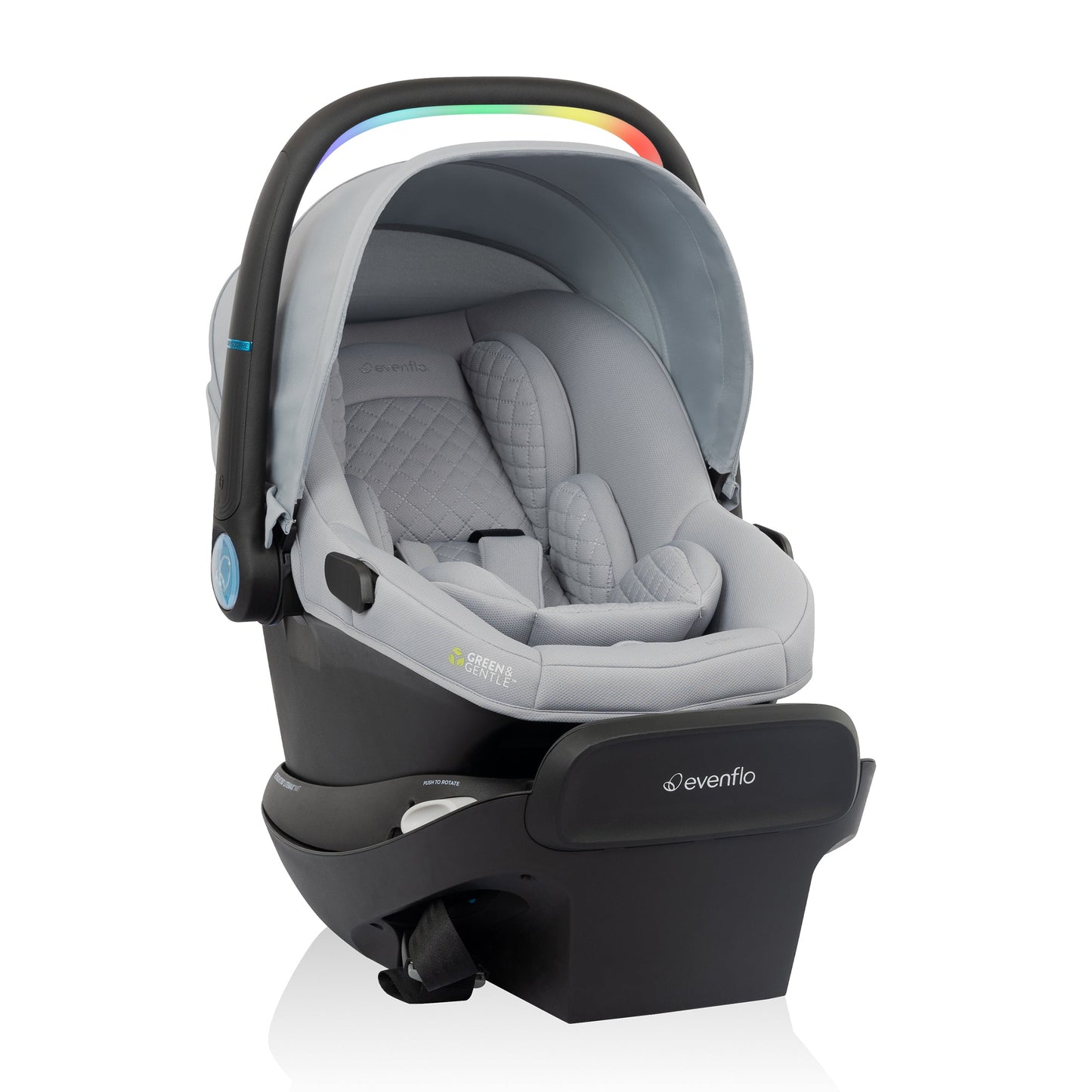 Evenflo - Evenflo Revolve180 LiteMax NXT Rotational Infant Car Seat with SensorySoothe (Quartz)