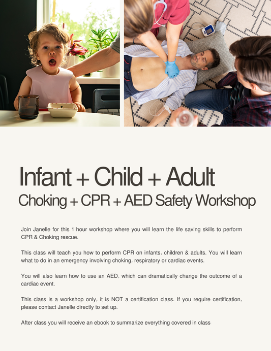 💥 NEW DATES 💥 Infant + Child Safety Class Hosted by Janelle Turk - The Mama Coach