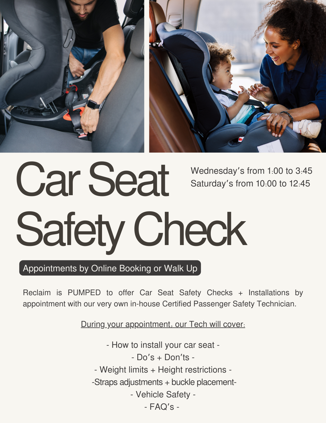 Car Seat Safety Check CPST