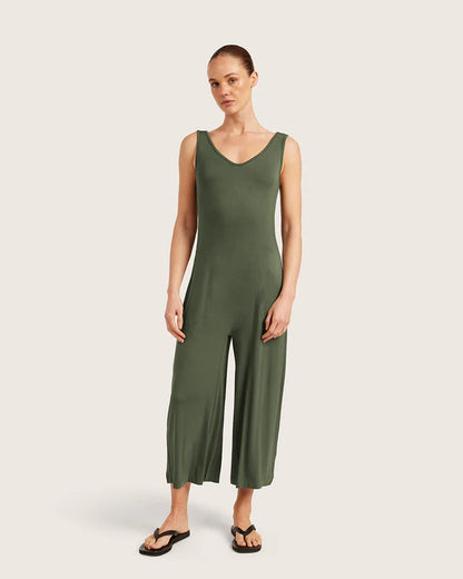 Boody Long Jumpsuit - Moss