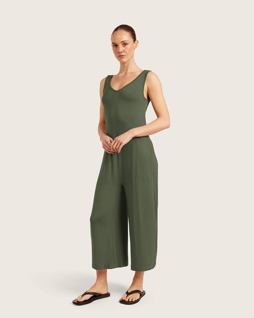 Boody Long Jumpsuit - Moss