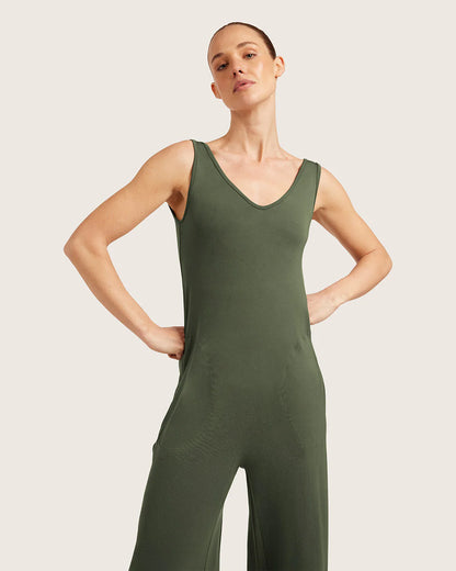 Boody Long Jumpsuit - Moss