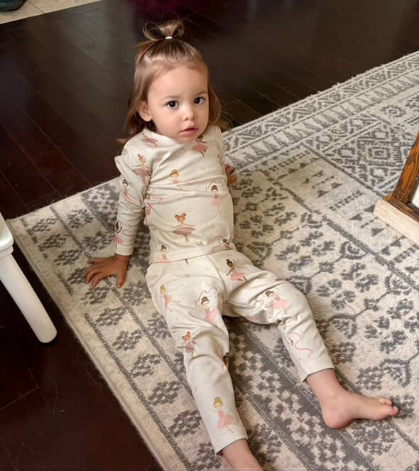 Ballerina Dreams Organic Cotton Baby & Toddler Two-Piece Set