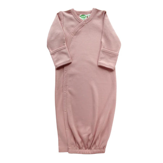 🧁 Dusty Pink- Parade Organics - Organic Gowns - Signature Prints 0-3 Months