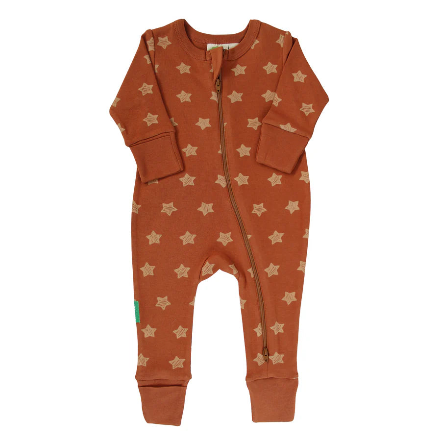 ⭐ Rusty Stars - Parade Organics - Organic Signature '2-Way' Zip Romper