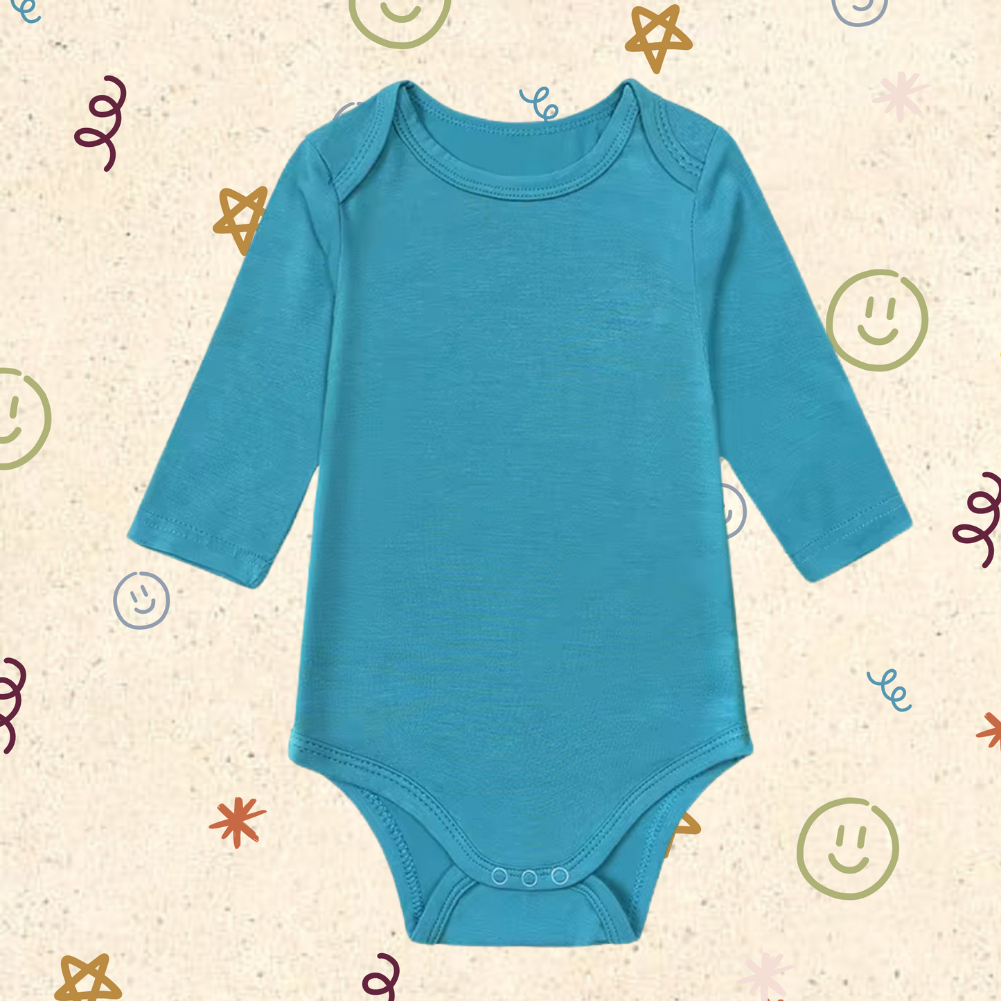 Little Locals Bamboo Long Sleeve Body Suit - Teal