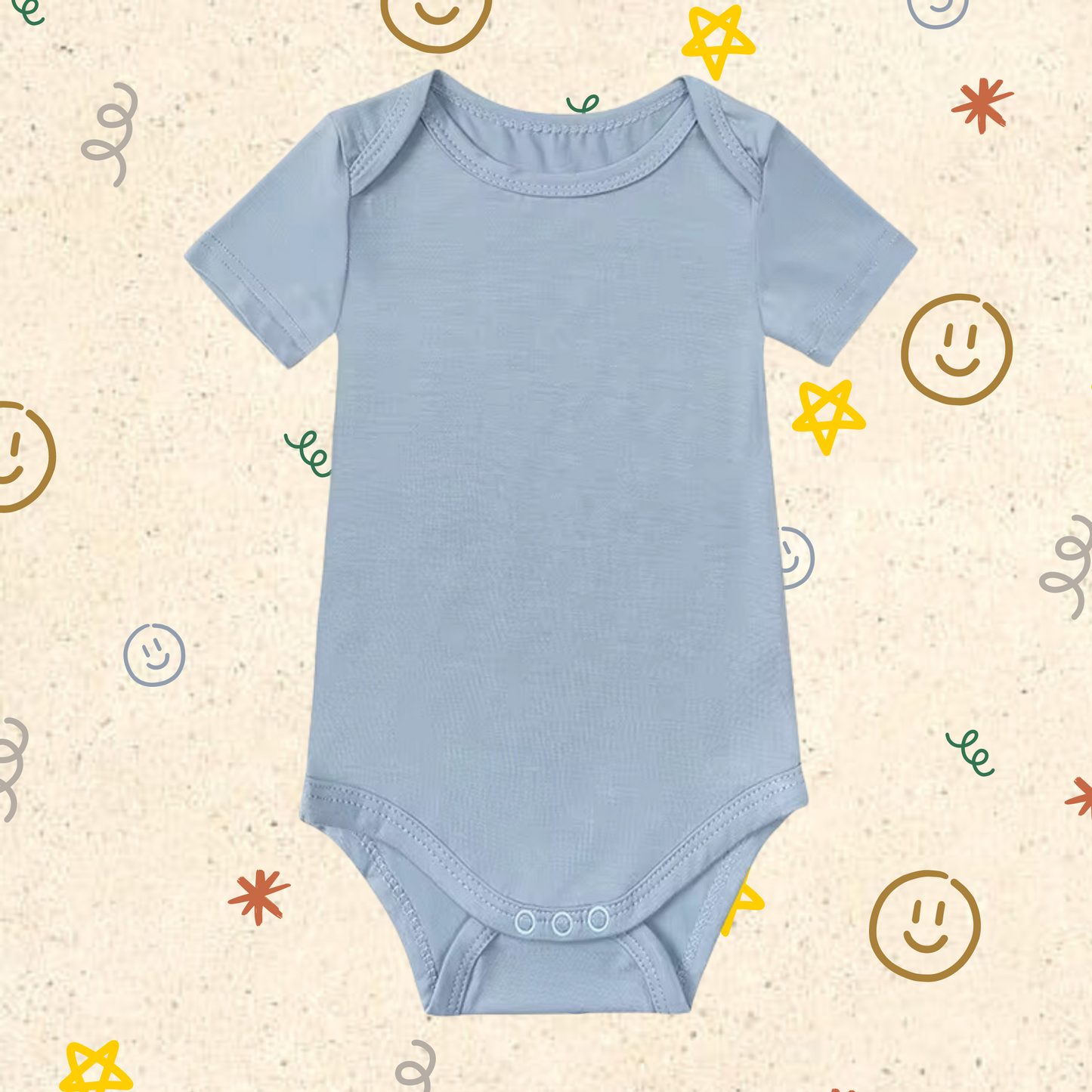 Little Locals Bamboo Short Sleeve Body Suit - Ocean