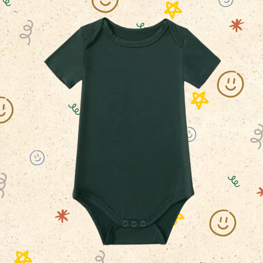 Little Locals Bamboo Short Sleeve Body Suit - Pine