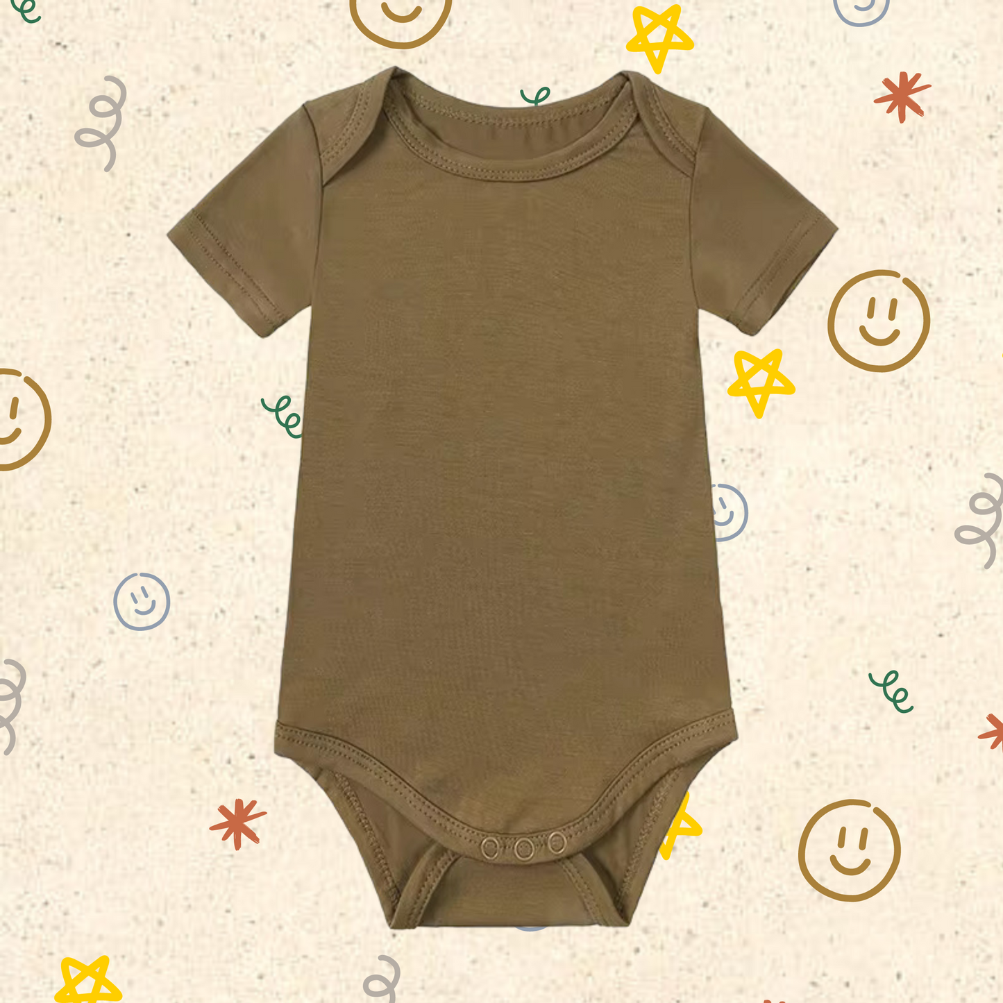 Little Locals Bamboo Short Sleeve Body Suit - Garden