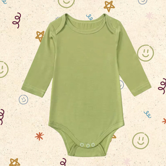 Little Locals Bamboo Long Sleeve Body Suit - Moss