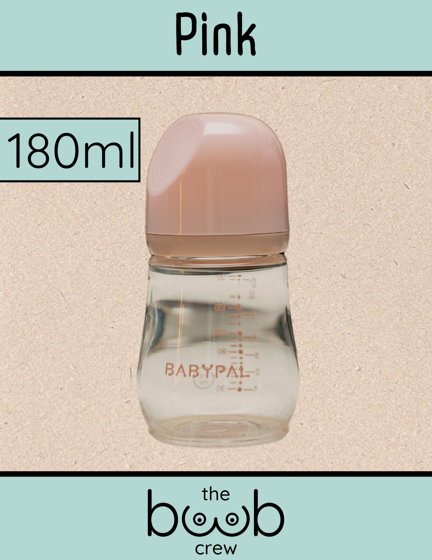 The Boob Crew - Glass Bottle - Pink