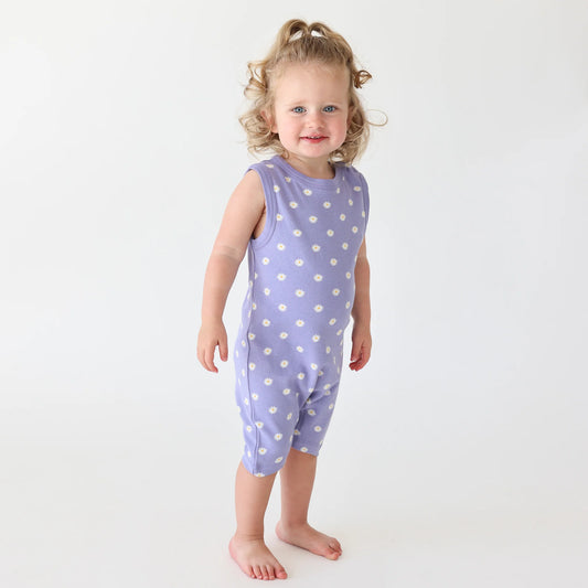Lilac Daisies - Parade - Organic Tank Romper