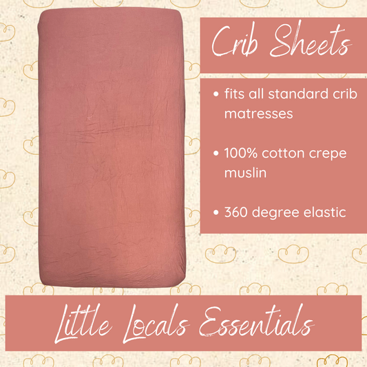 Little Locals 100% Cotton Crib Sheets - 🌰 Chestnut 🌰