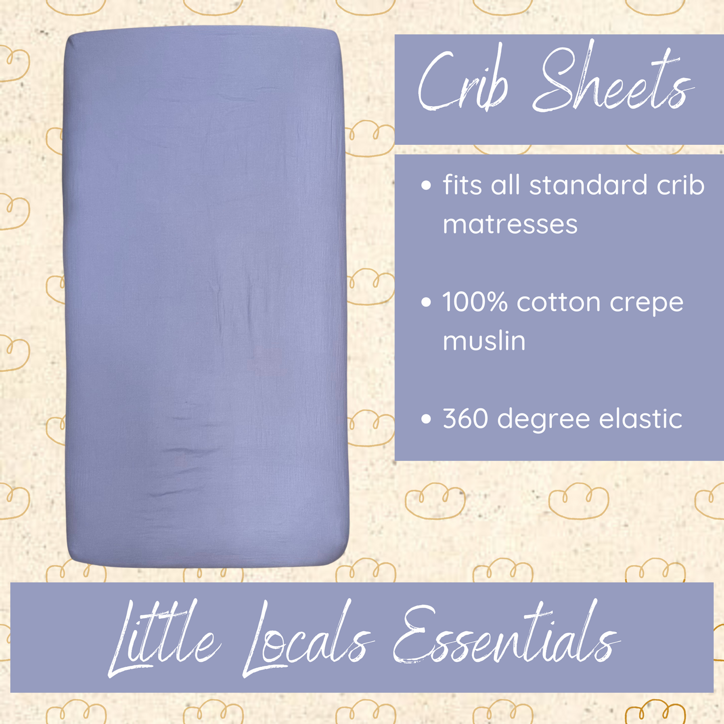 Little Locals 100% Cotton Crib Sheets - 🪻 Hydrangeas 🪻