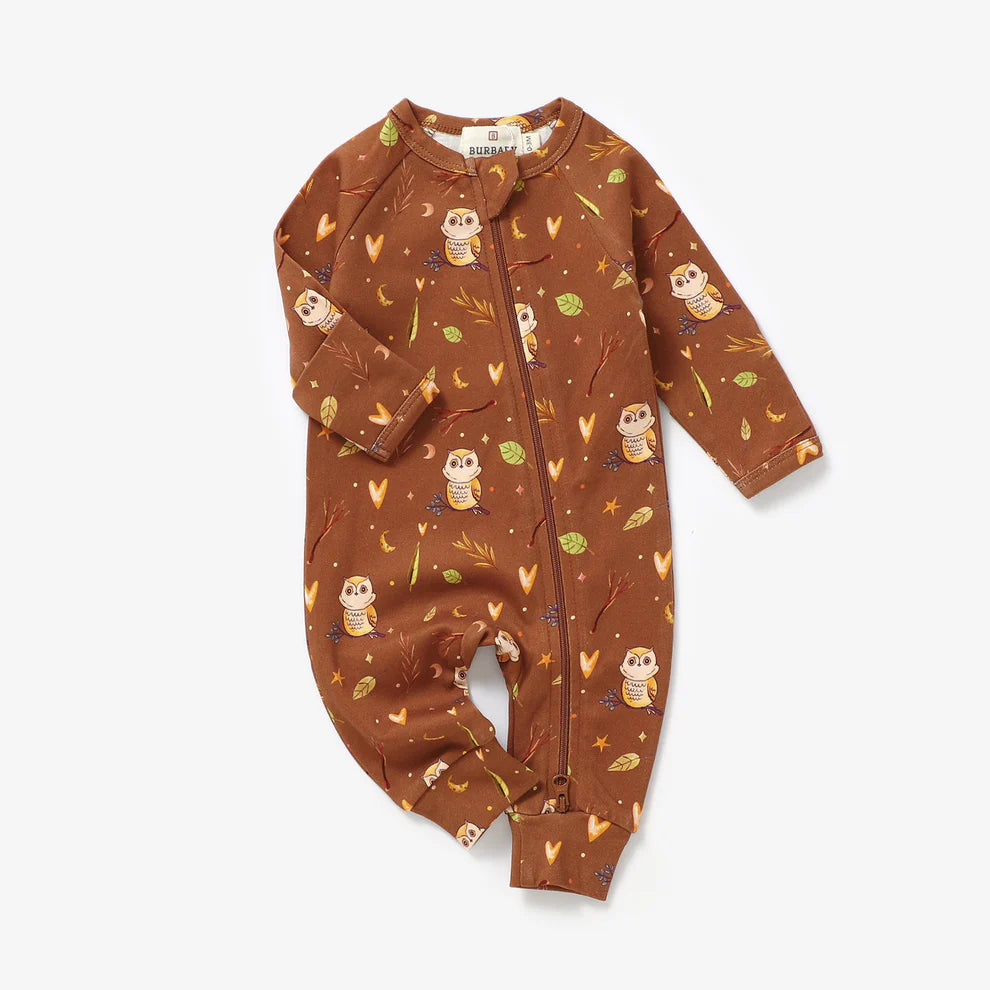Owl Be Cozy Print Romper – 100% Organic Cotton Baby Romper