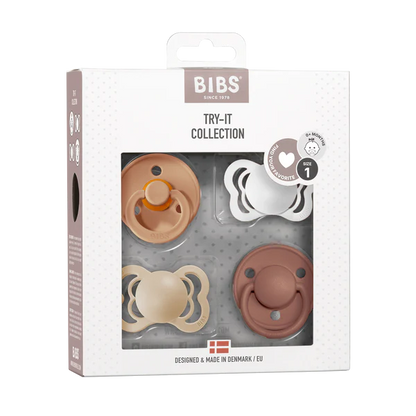 BIBS Try It Collection Pacifier - Earth Tones 4 Pack