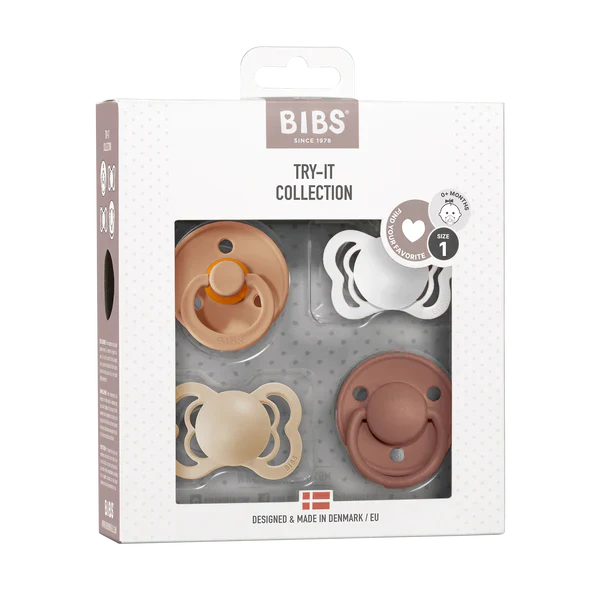 BIBS Try It Collection Pacifier - Earth Tones 4 Pack