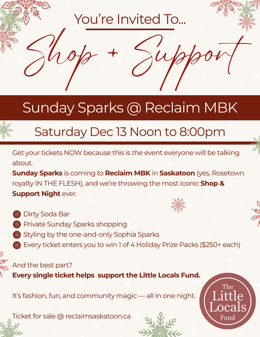 SHOP + SUPPORT w/ Sunday Sparks @ Reclaim MBK