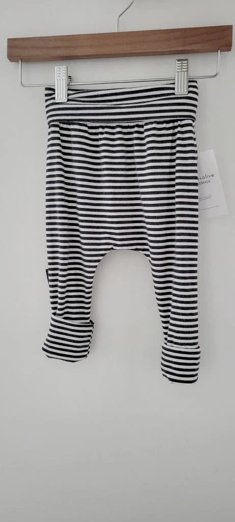 3-12 Months - gabe+olive - Blue Striped Grow With Me Joggers