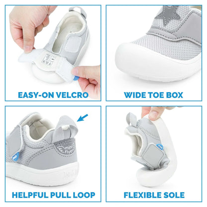 Jan + Jul - Mini-Flyer Toddler Sneakers - Black Tie
