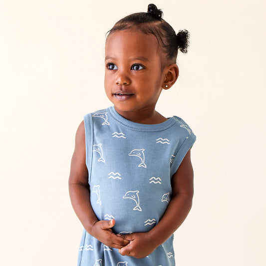 Dolphins - Parade - Organic Tank Romper