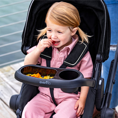 *NEW* Evenflo - Pivot Xpand Modular Travel System with LiteMax Infant Car Seat with Anti-Rebound Bar (Ayrshire Black)