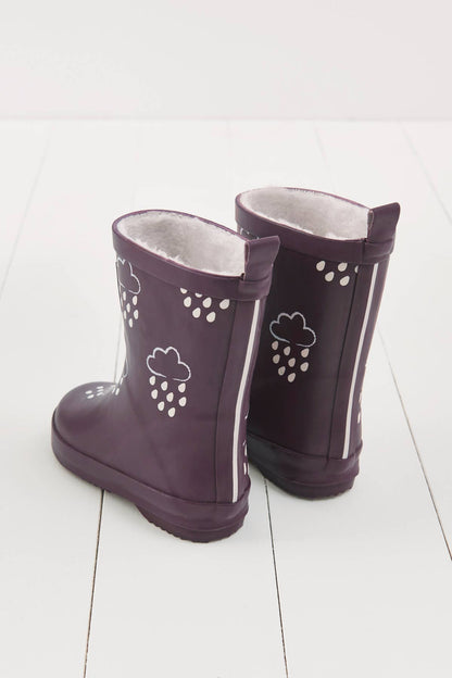 Grass & Air - Amethyst Purple Colour-Changing Kids Wellies: UK8