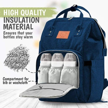 KeaBabies - KeaBabies Original Diaper Bag Backpack (Navy Blue) (7378801098930)